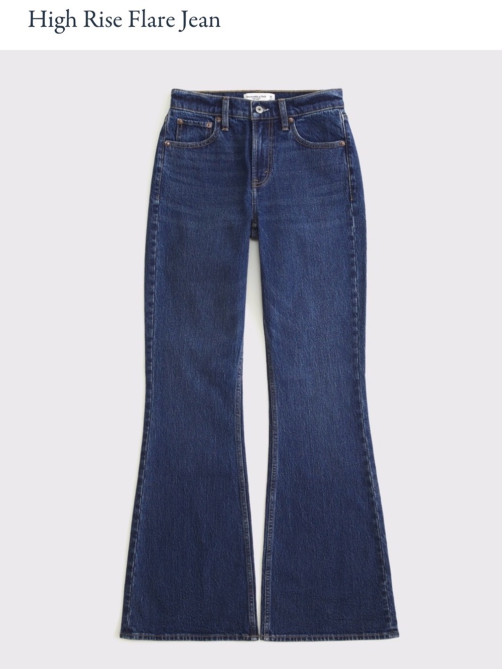 Abercrombie & Fitch High Rise Flare Jeans - Dark Blue